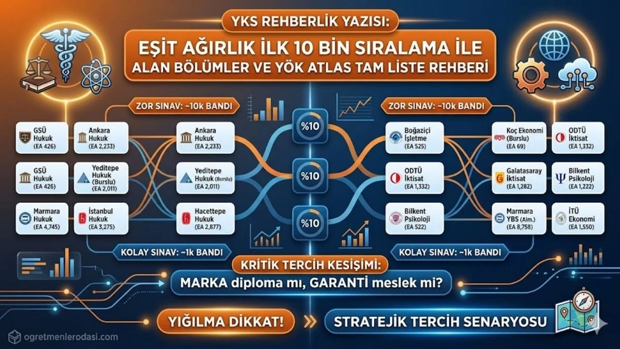 Eşit Ağırlık İlk 10 Bin ile Alan Bölümler! EA 10 bin kaç net?