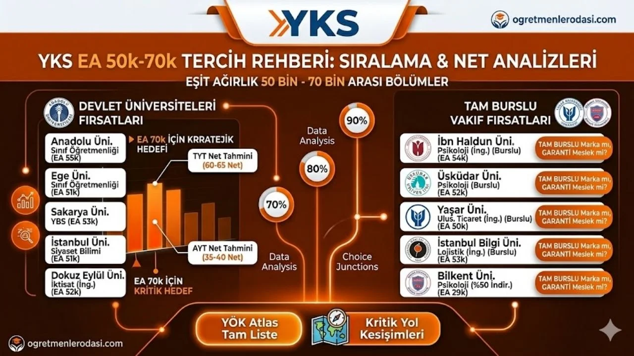 Eşit Ağırlık 70 Bin Sıralama ile Alan Bölümler ve YÖK Atlas Tam Liste Rehberi