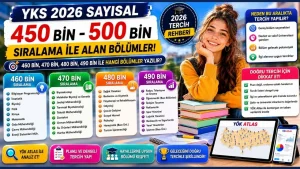 YKS 2026 Sayısal 450 Bin – 500 Bin Sıralama ile Alan Bölümler! 460 bin, 470 bin, 480 bin, 490 bin ile hangi bölümler yazılır?