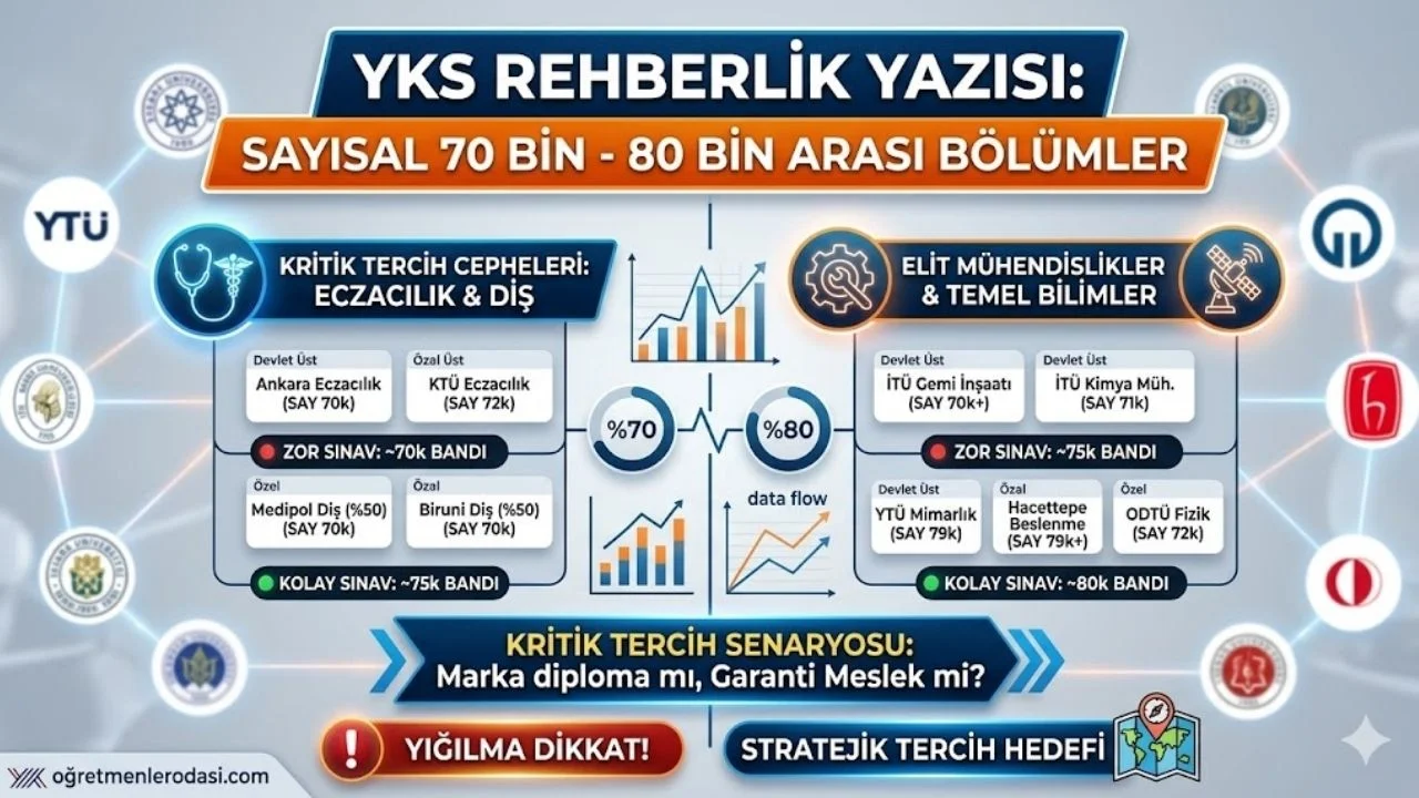Sayısal 80 Bin Sıralama ile Alan Bölümler 2026 YÖK Atlas Tam Liste Rehberi