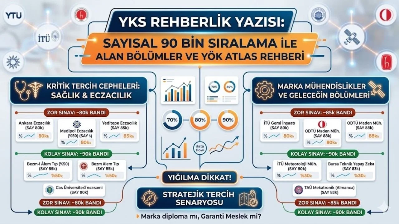 Sayısal 90 Bin ile Hangi Bölümler Yazılır 2026 Tercih Rehberi!