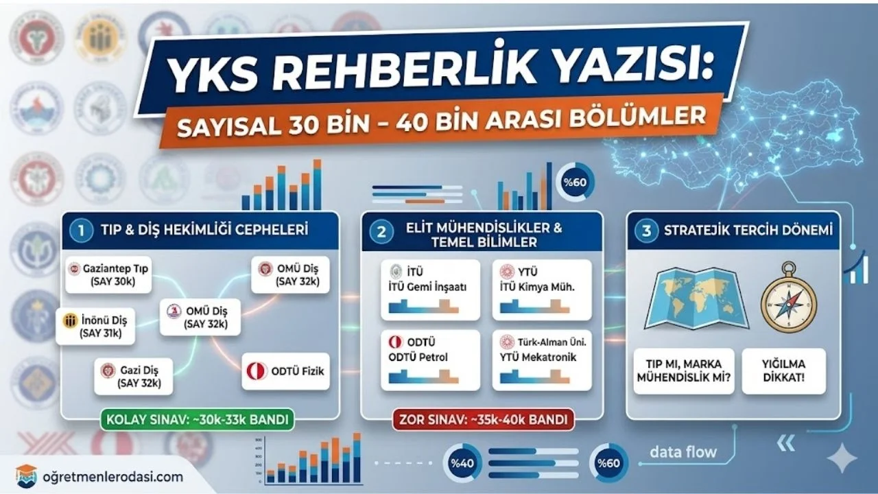 Sayısal 40 Bin ile Hangi Bölümler Gelir? 30 bin 40 bin ile yazılacak üniversiteler!