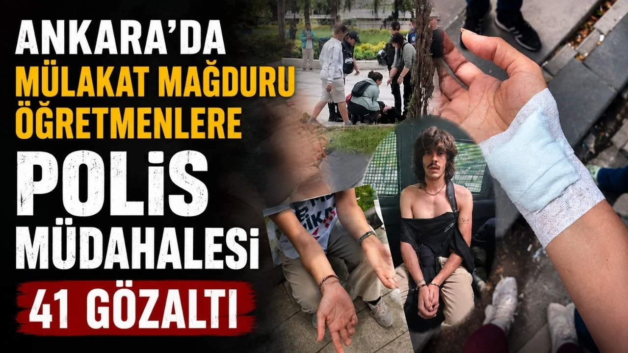 Ankara'da Mülakat Mağduru Öğretmenlere Polis Müdahalesi 41 gözaltı