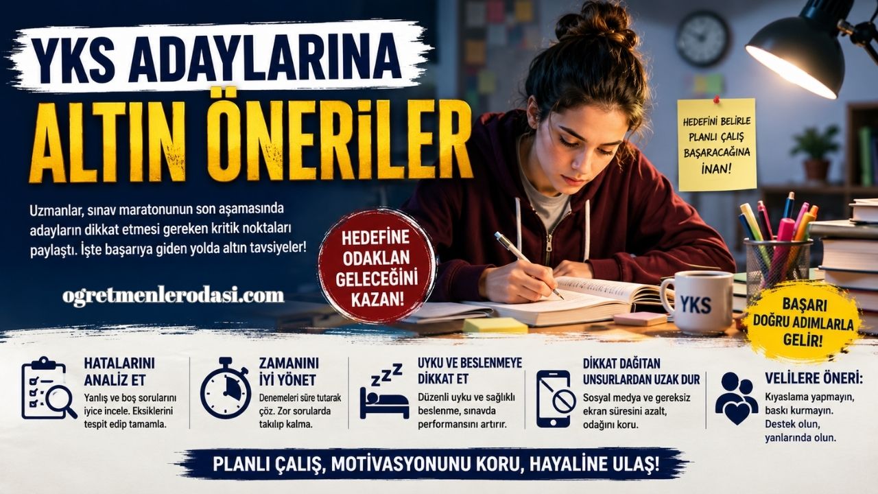 YKS'ye Sayılı Günler Kala Uzmanlardan Altın Tavsiyeler: Son Hafta Nasıl Değerlendirilmeli?
