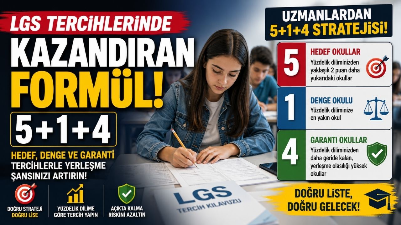 LGS Tercihlerinde Kazandıran Formül! Uzmanlardan "5+1+4" Stratejisi