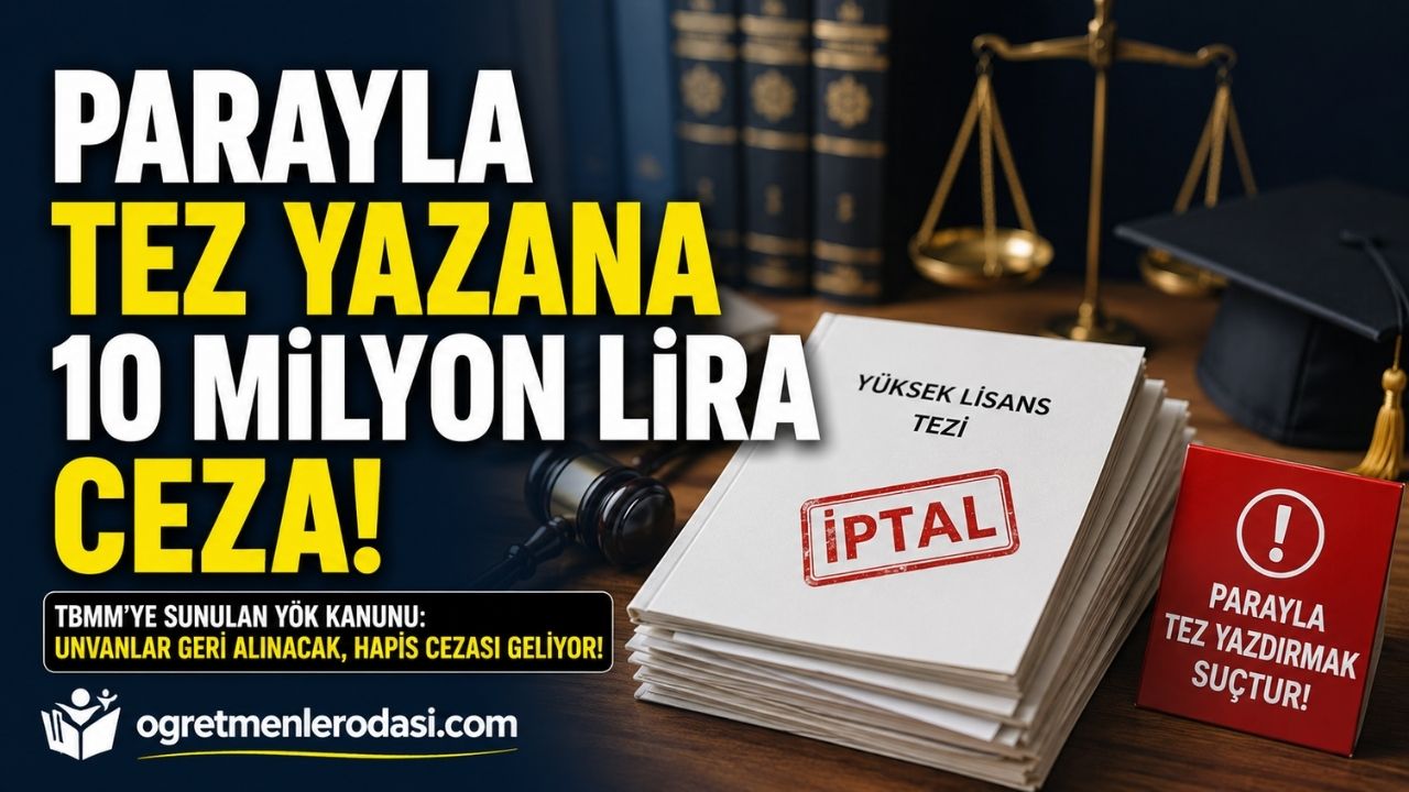 Parayla Tez ve Makale Yazdırana Ağır Yaptırım: Akademik Unvan Geri Alınacak, Ceza 10 Milyon TL’yi Bulacak