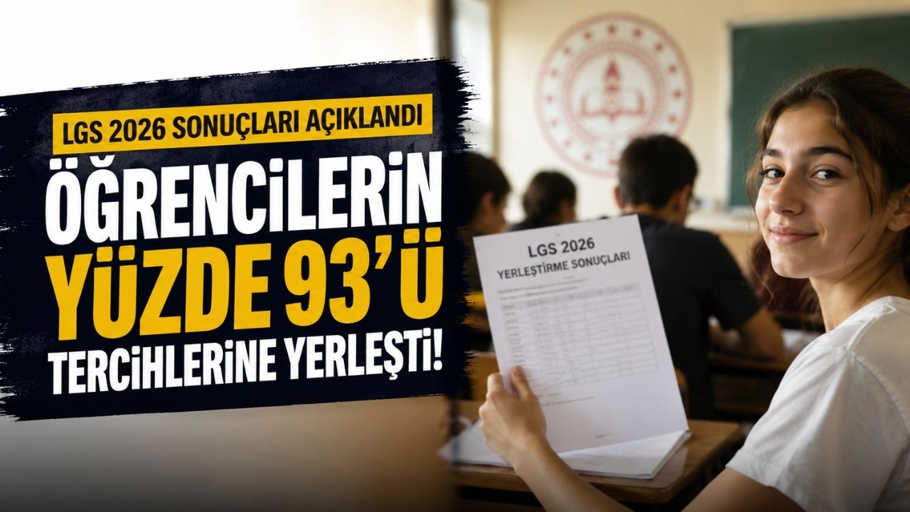 LGS 2026 Yerleştirme Sonuçları Açıklandı! Öğrencilerin Yüzde 93,56'sı Tercihlerinden Birine Yerleşti