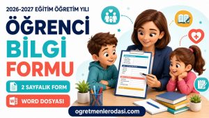 TYMM’ne uygun Öğrenci Bilgi Formu – Düzenlenebilir Word Dosyası