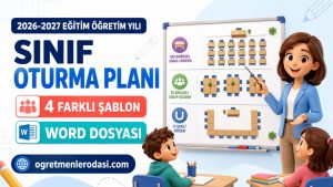 Sınıf Oturma Planı Şablonları 4 farklı şablon – Düzenlenebilir Word Dosyası
