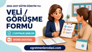 Veli Görüşme Formu ve Takip Çizelgesi – Maarif Modeline Uygun Word
