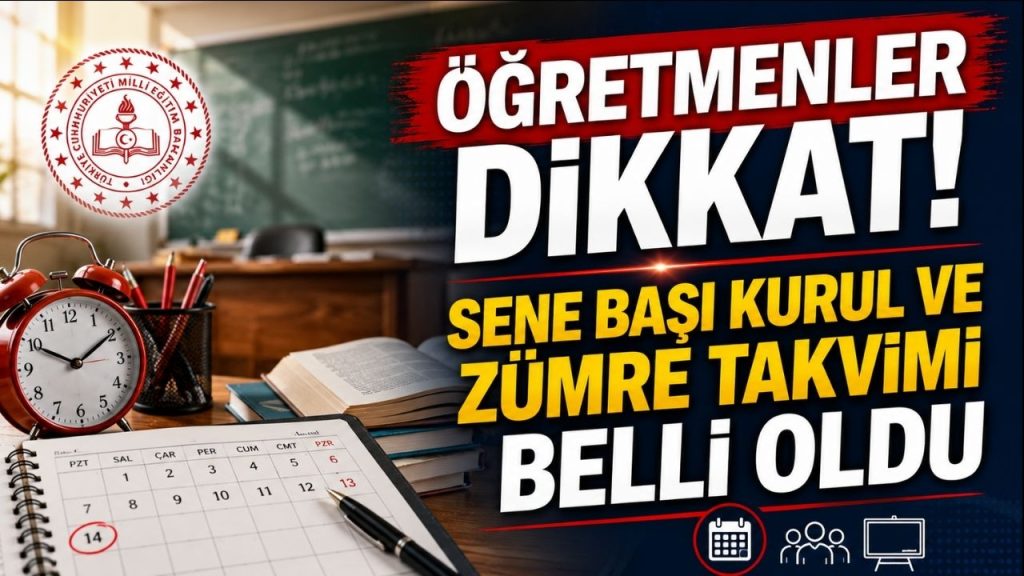 Öğretmenler Dikkat! 2026-2027 Sene Başı Kurul ve Zümre Takvimi Netleşti