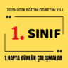 1. Sınıf Günlük Ödevler – 29. Hafta